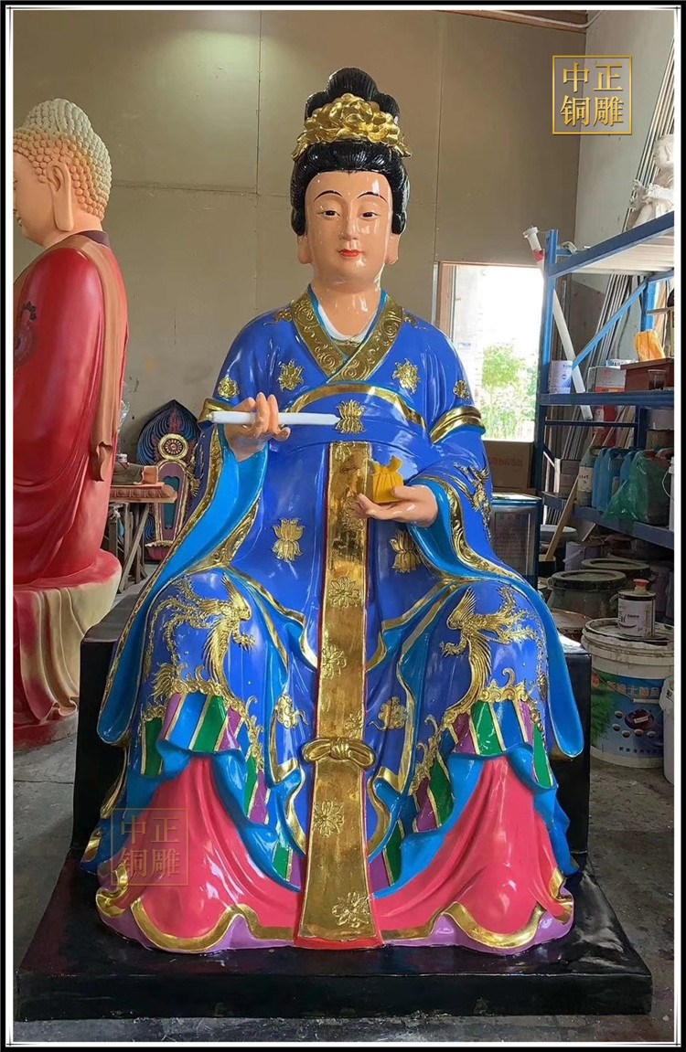 上元天官紫微大帝神像 中元地官清虚大帝神像