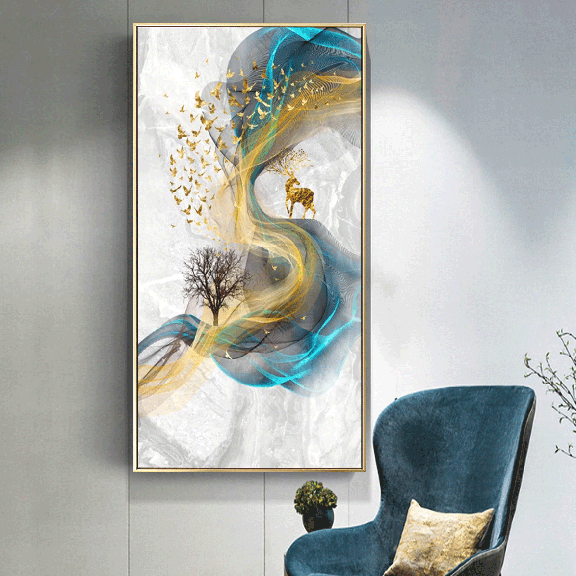 现代简约个性轻奢玄关过道走廊装饰画温馨大气背景墙装饰画