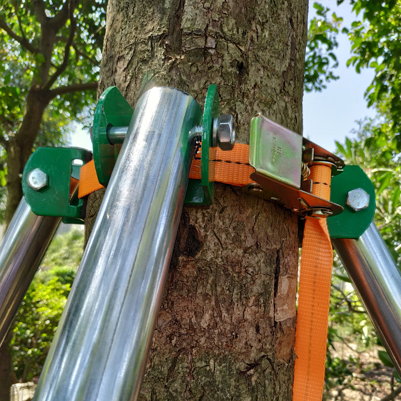 [叶开园艺]园林绿化大树支撑铁杯绑带树木支撑架固定器