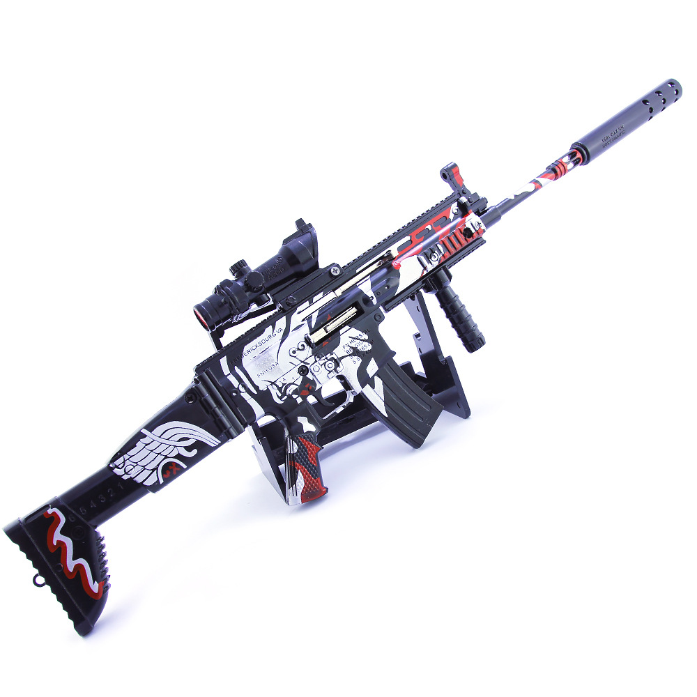 和平精英 抛壳版赤寒幽灵scar-l合金枪模型玩具40cm金属摆件