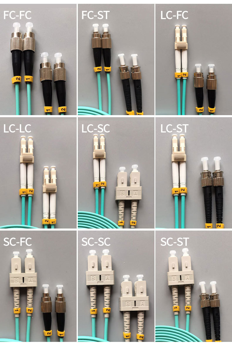 lc-lc万兆光纤跳线3/2/5米1m om4多模双芯双工尾纤sc-fc-st光跳纤