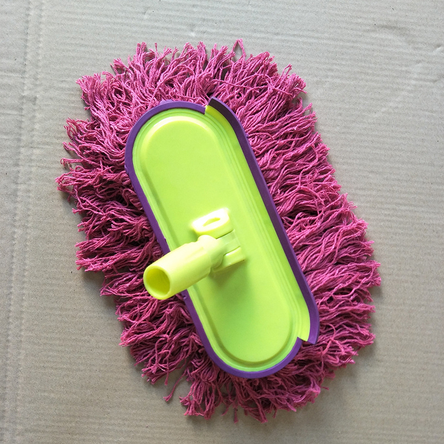 经销批发伸缩杆汽车洗车刷 玫红色棉线洗车刷 家用洗车拖把