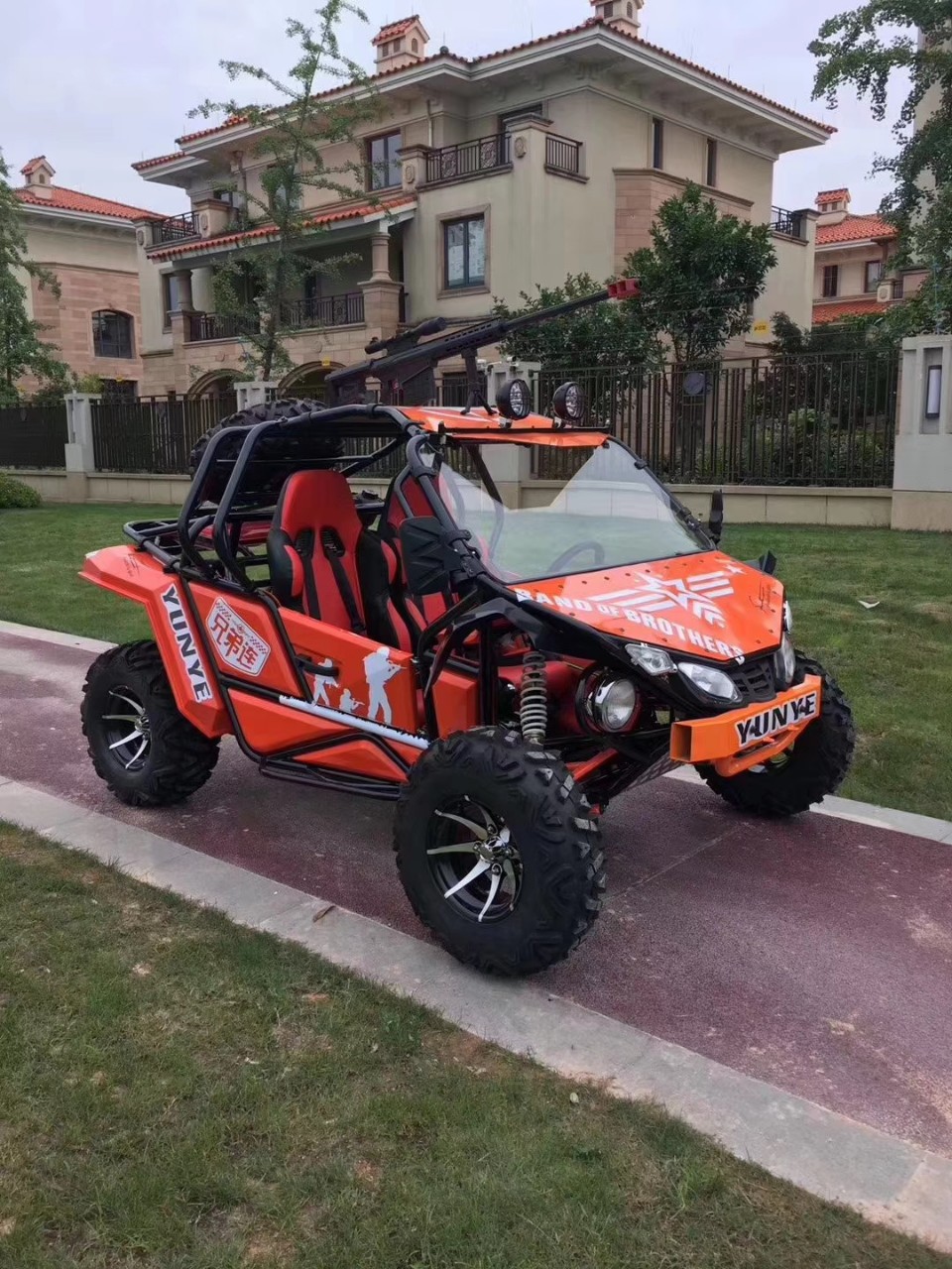 成人双座四轮沙滩车全地形越野卡丁车utv沙漠摩托车方向盘 四驱车