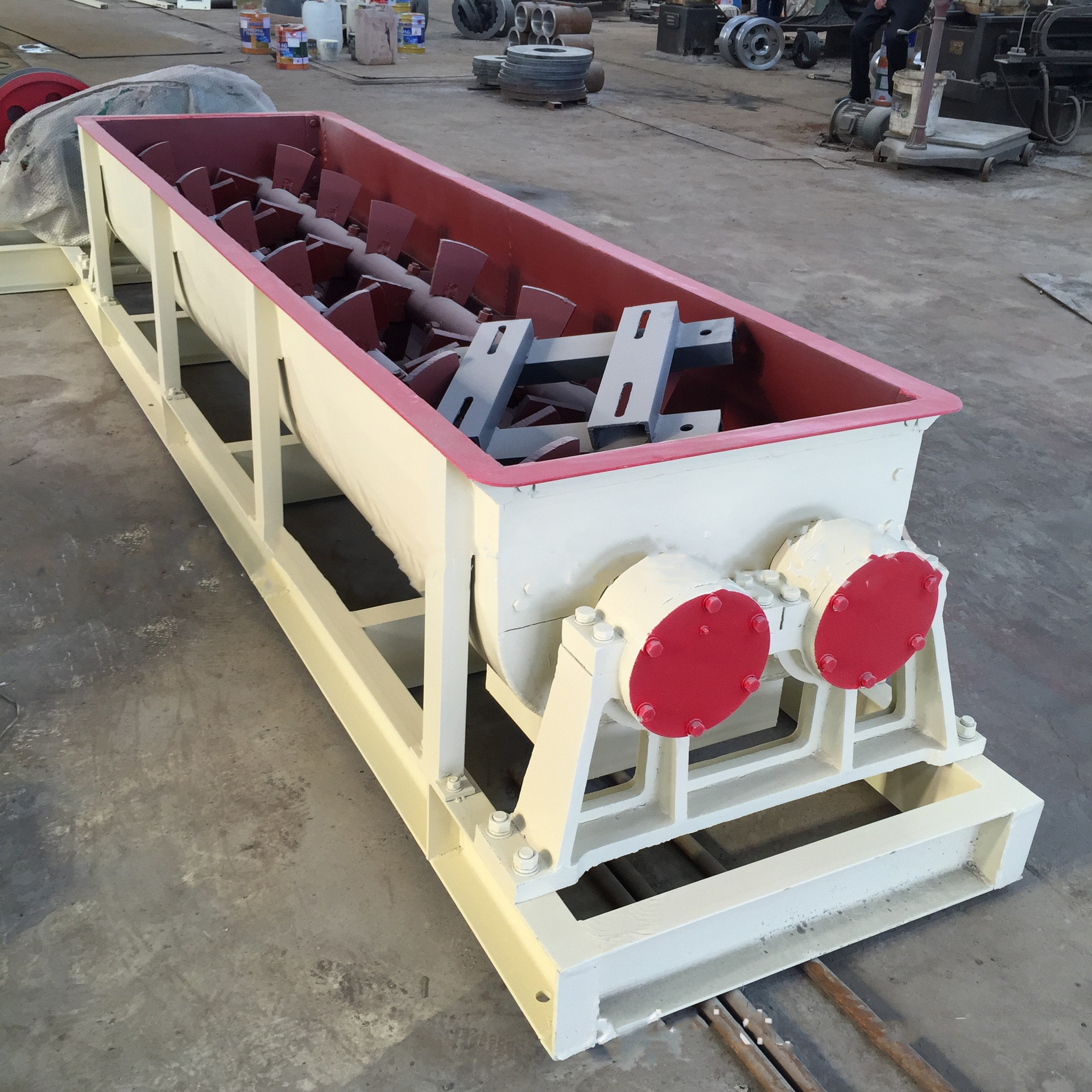 粉料颗粒双轴搅拌机 双轴卧式矿粉煤粉搅拌机 水泥连续双轴搅拌机