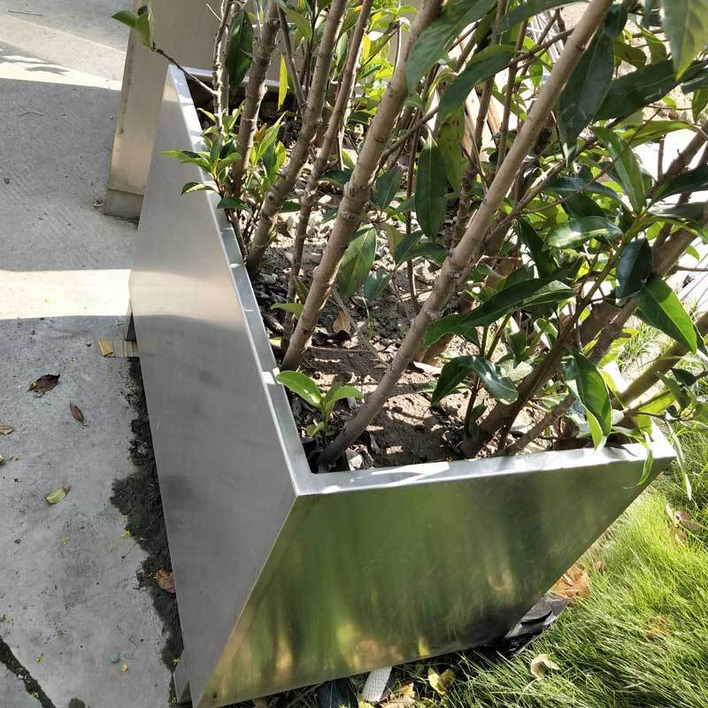 落地式不锈钢花架厂家承接园林绿化景观工程焊接安装不锈钢花箱