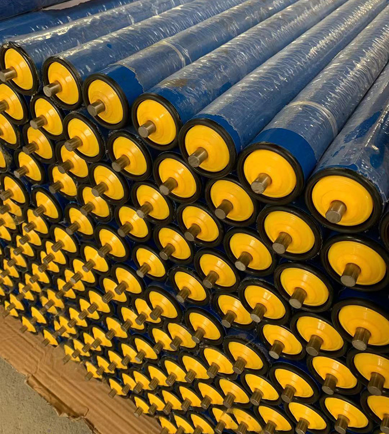 滚筒定制厂家批发 pvc输送包胶塑料滚筒工业无动力缓冲滚筒托辊