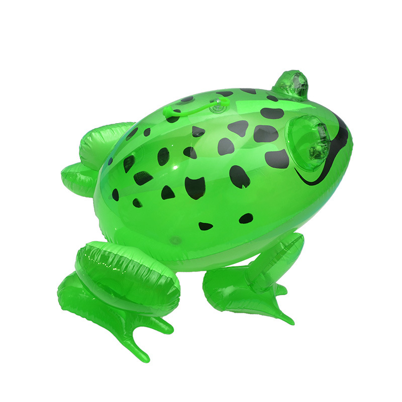 Inflatable Turtle PVC Leatherware Toy with Flash Light Cute Pig Stall Night Market Hot Sale Inflatable Luminous Frog