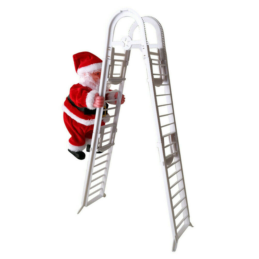 santa claus climbing ladder 双层电动爬梯圣诞老人音乐