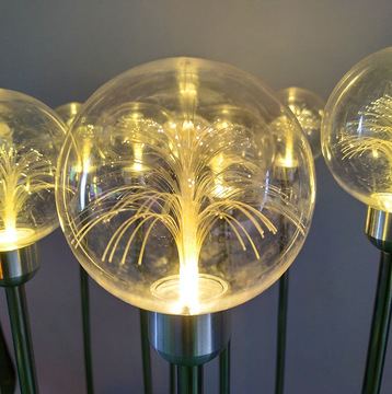 户外定制led光纤圆球芦苇灯 直径8cm发光圆球商场街道节日装饰灯