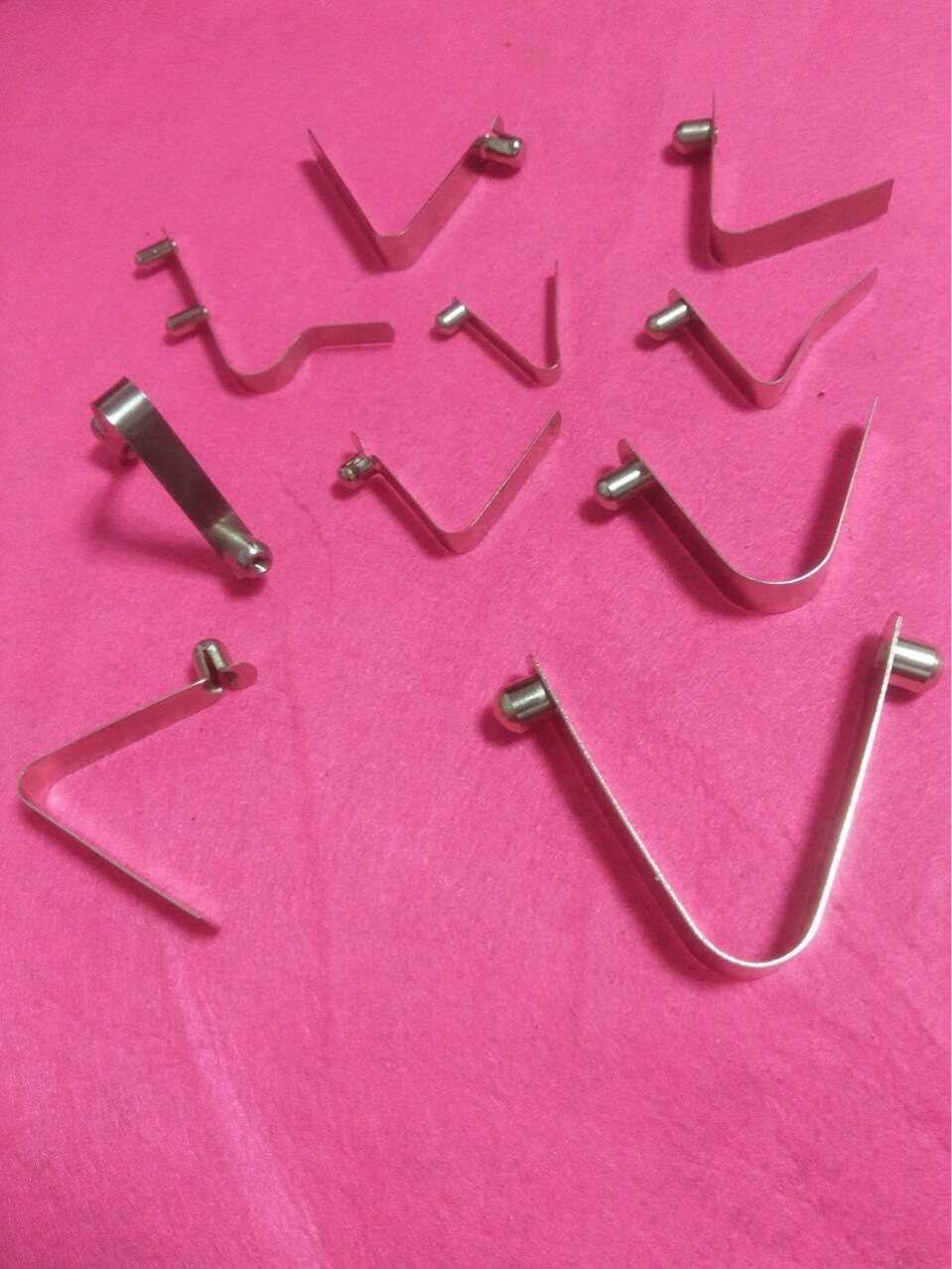 广告帐篷 雨伞管内孔定位单头双头实心弹扣 弹簧扣 v型弹片