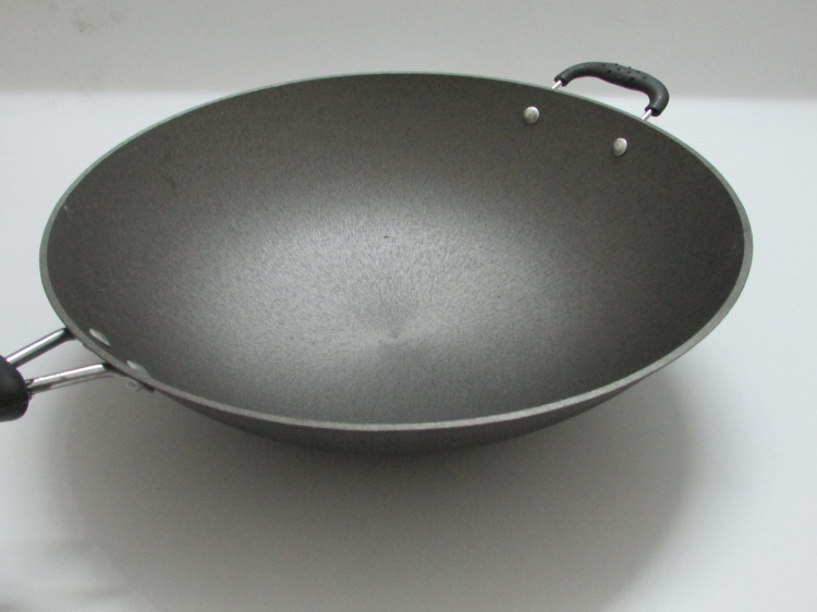 无涂层铁锅单柄圆底锅尖底生铁锅家用炒锅凹型炉燃气灶用厂家直销