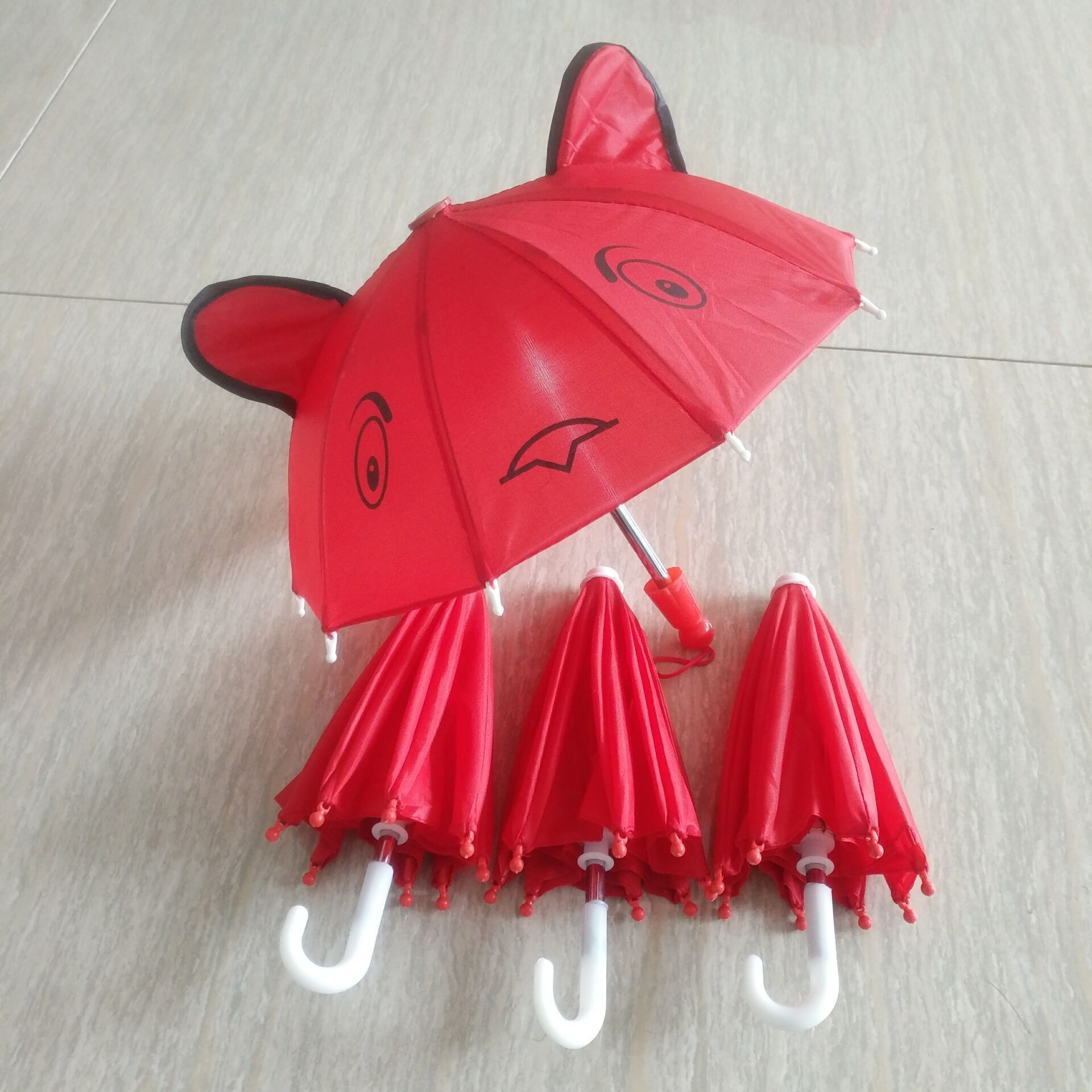 创意卡通儿童雨伞动物小耳朵迷你造型伞批发定制logo广告伞玩具伞