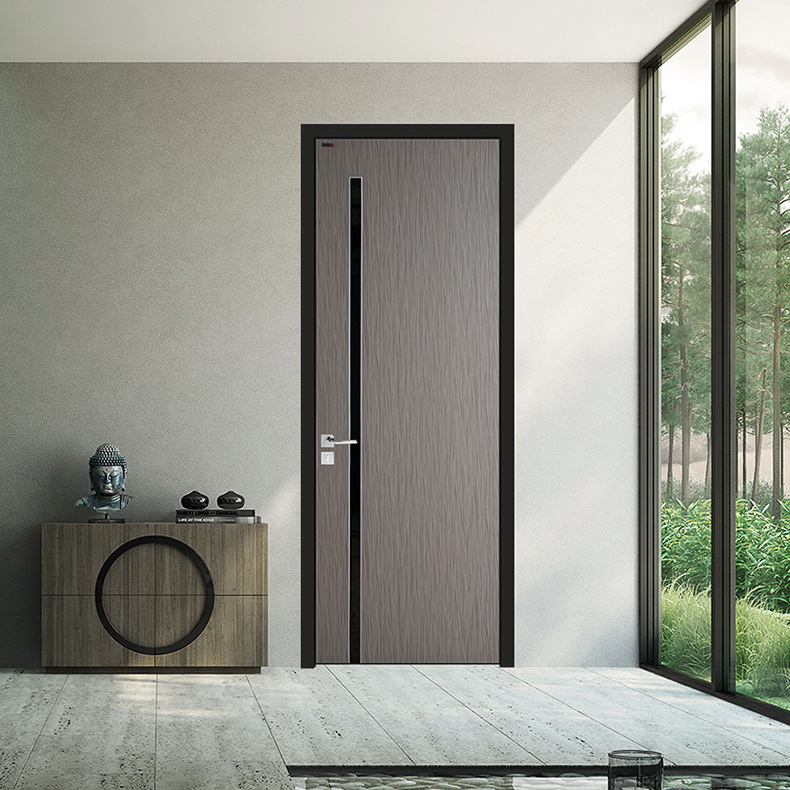 厂家时尚酒店公寓门 环保隔音学校医院防火门 铝木复合生态门定制