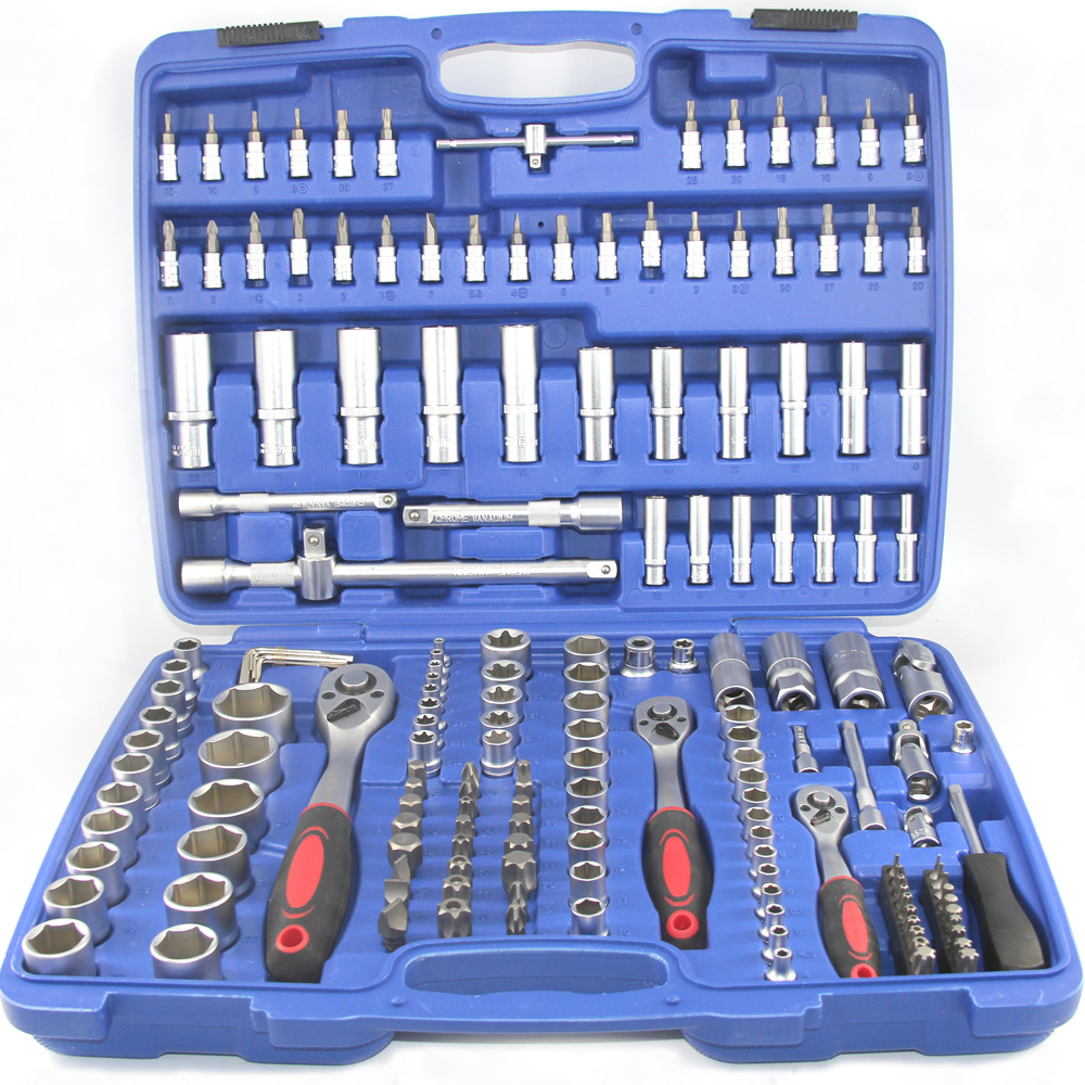 171件套汽车维修组套工具 套筒棘轮扳手组合工具 h柄大飞中飞小飞