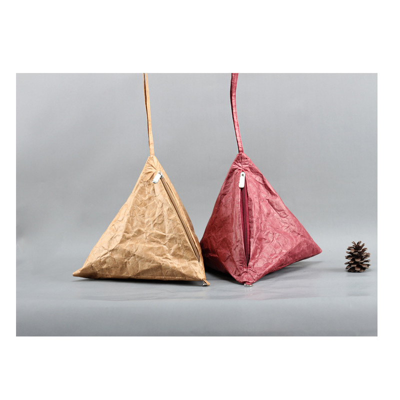 厂家专业定制杜邦纸冰粽三角包冰尚冰逸水晶粽子包杜邦纸手提袋