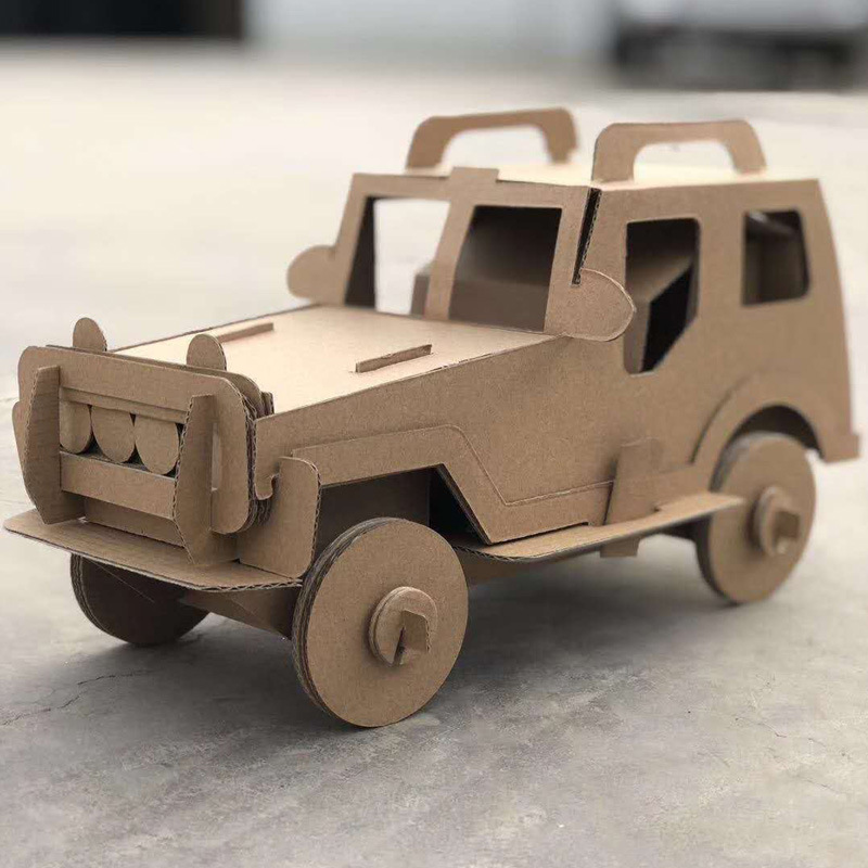 儿童涂色画纸箱飞机模型纸壳板模型玩具diy手工制作大型号可上色