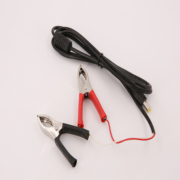 dc线 电瓶夹子线 鳄鱼夹线 电源线鳄鱼夹 dc5.5*21转大号鳄鱼夹