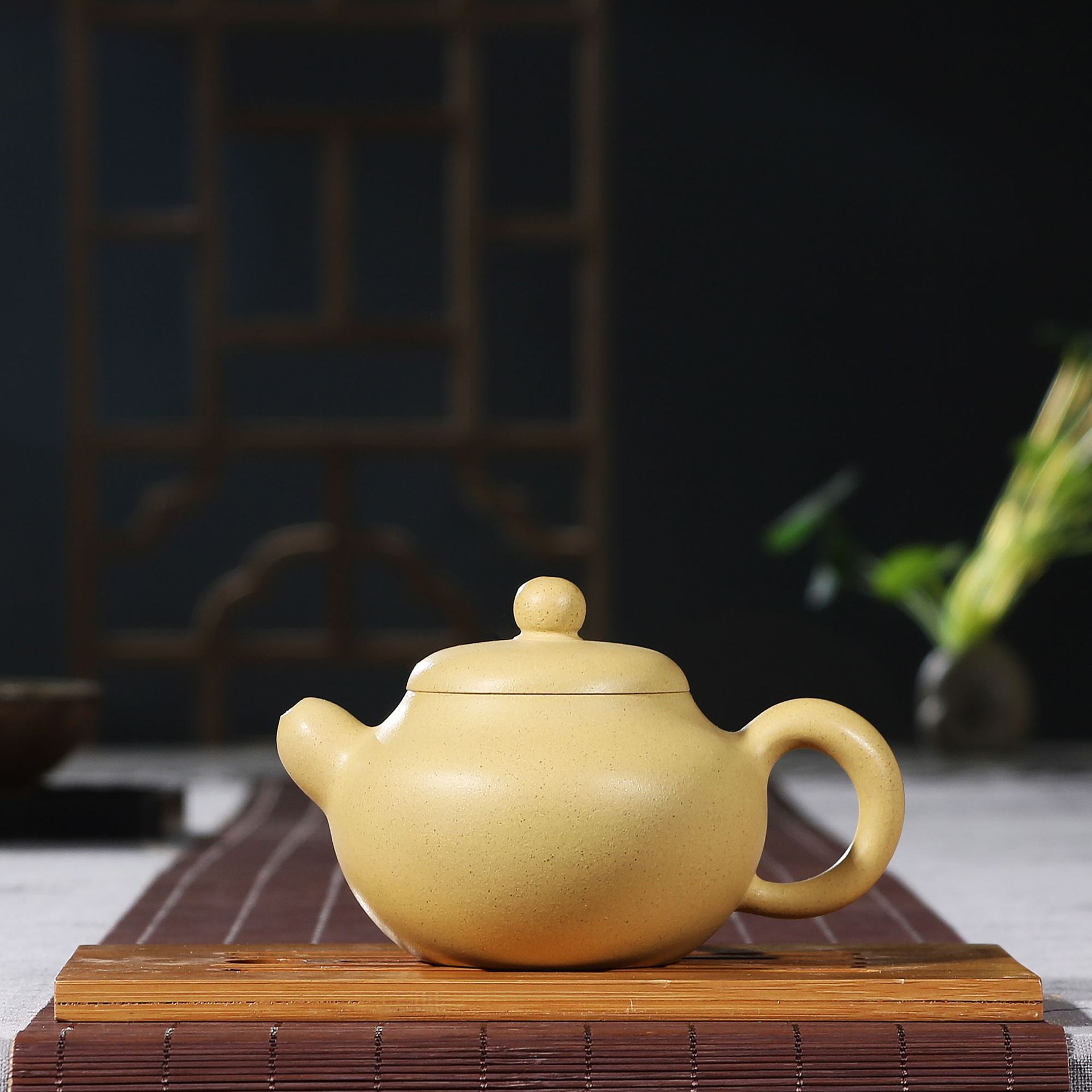 宜兴紫砂壶原矿本山绿泥新款莲子茶具批发一件代发跨境代购礼品