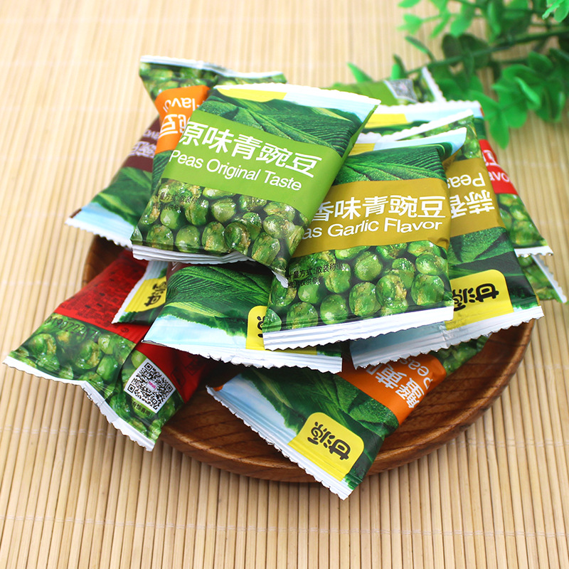 甘源青豌豆500克小包装散称 蟹黄酱汁牛肉香辣蒜香原味青豆批发