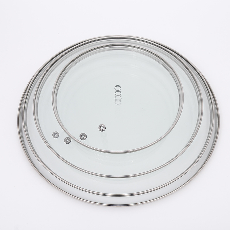 厂家直销 g型钢化玻璃锅盖 圆形锅盖玻璃盖 炒锅盖 尺寸12-40