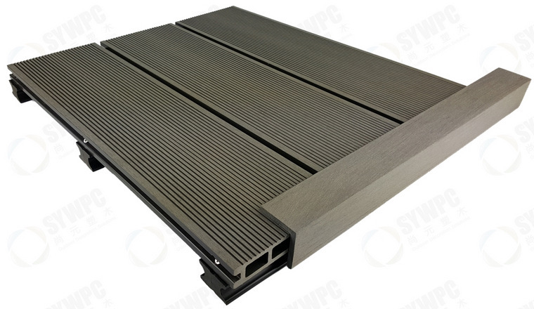 塑木材料阳角线户外塑木装饰板木塑地板封边塑木包边