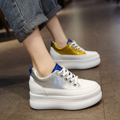 内增高小白鞋女鞋子2019夏新款韩版百搭厚底松糕鞋秋款休闲运动鞋