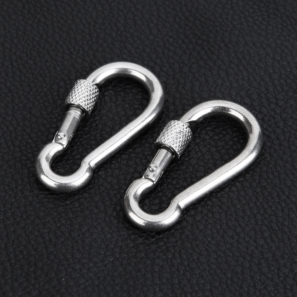 高档承重载重挂钩登山扣弹簧扣保险挂扣安全钩狗链扣链条扣