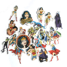 12张美国动漫Wonder Woman神奇女侠汽车笔记本旅行箱滑板防水贴纸