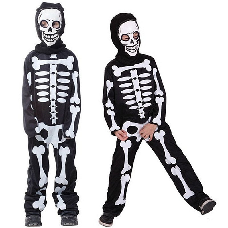 万圣节小骷髅男童装男孩服装化妆舞会表演出服装cos节日儿童道具