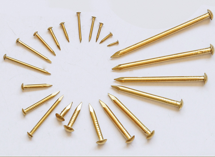 陈氏五金纯铜钉子画圆头钉子家具五金紧固铜配件黄铜鼓钉仿古铜钉