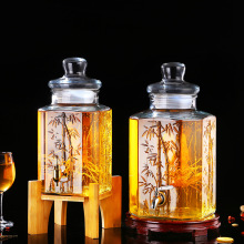 酿酒药酒泡酒玻璃瓶20斤50斤大号泡酒坛子玻璃带龙头家用酒桶酒缸