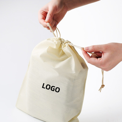 现货空白无纺布束口袋抽绳收纳袋鞋包服装空白包装防尘袋定做定制