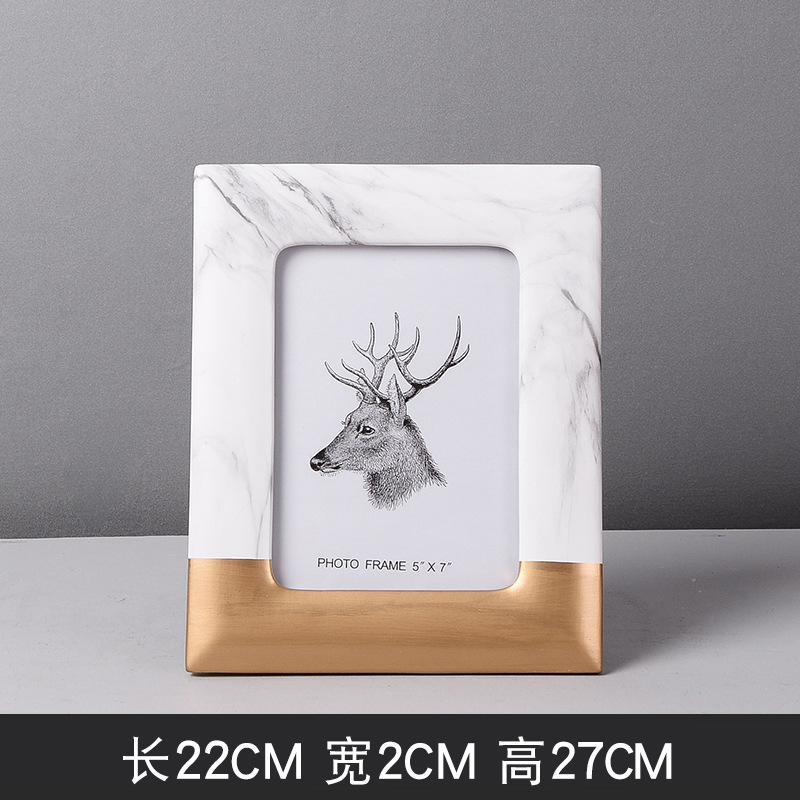 Nordic Ceramic Photo Frame Creative Showroom Soft Decoration Modern Minimalist Marbling Home Craft