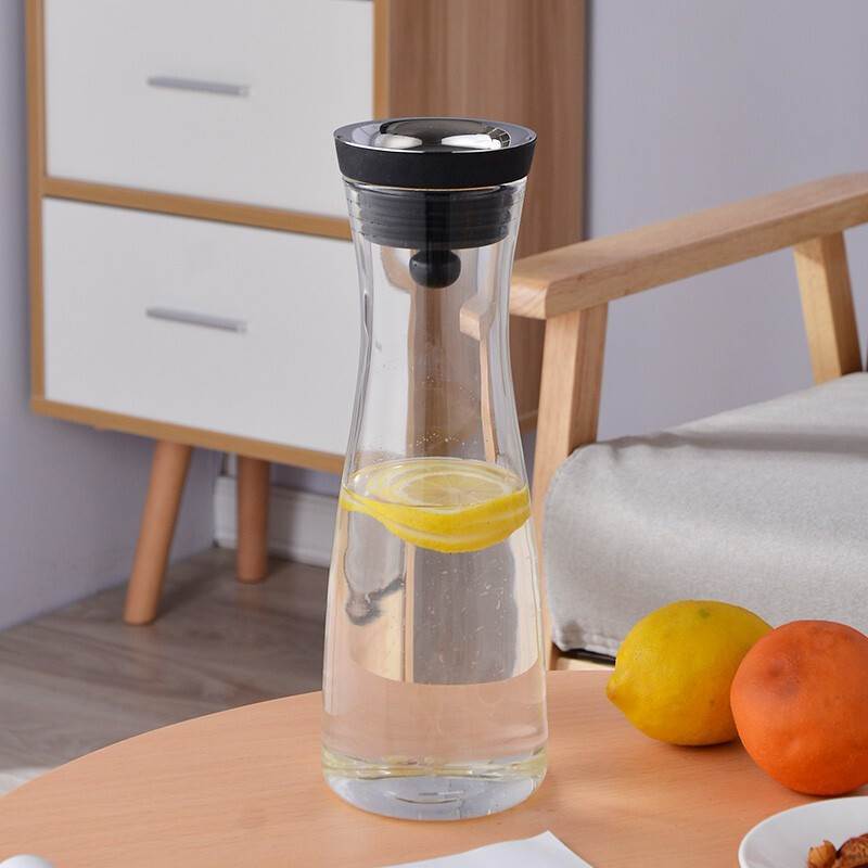 人工吹制凉水壶高硼硅玻璃大容量果汁扎壶家用高硼硅玻璃冷水壶