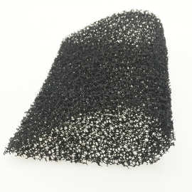 30ppi开孔爆破网状过滤棉空压机聚氨酯网孔过滤海绵黑色棉 10mm厚
