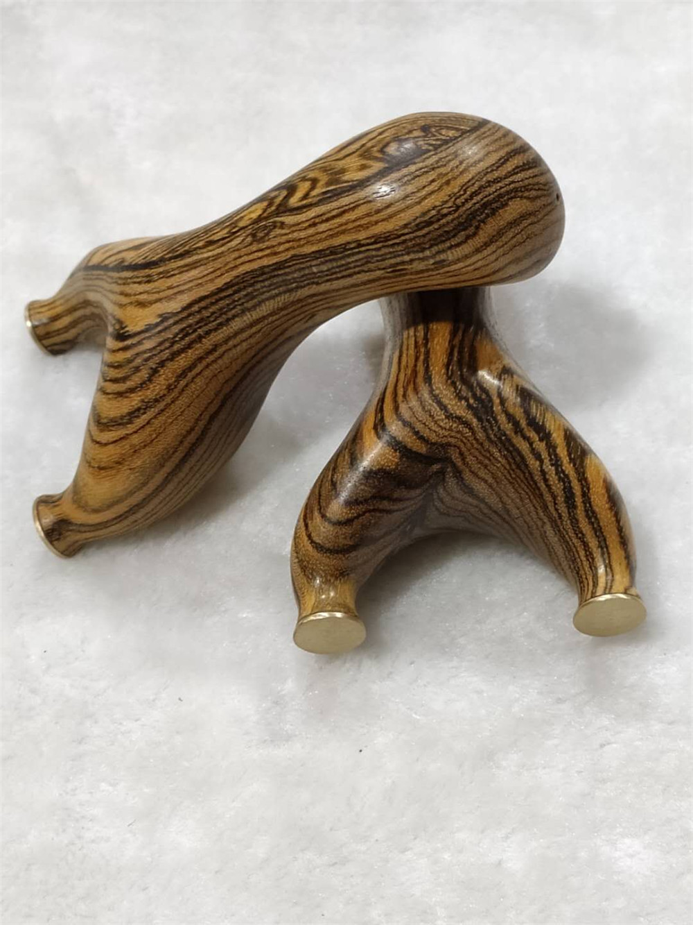 反曲黄金檀铜头龅牙弹弓 手工实木虎斑檀木七楞天罡飞虎鲍牙弹弓