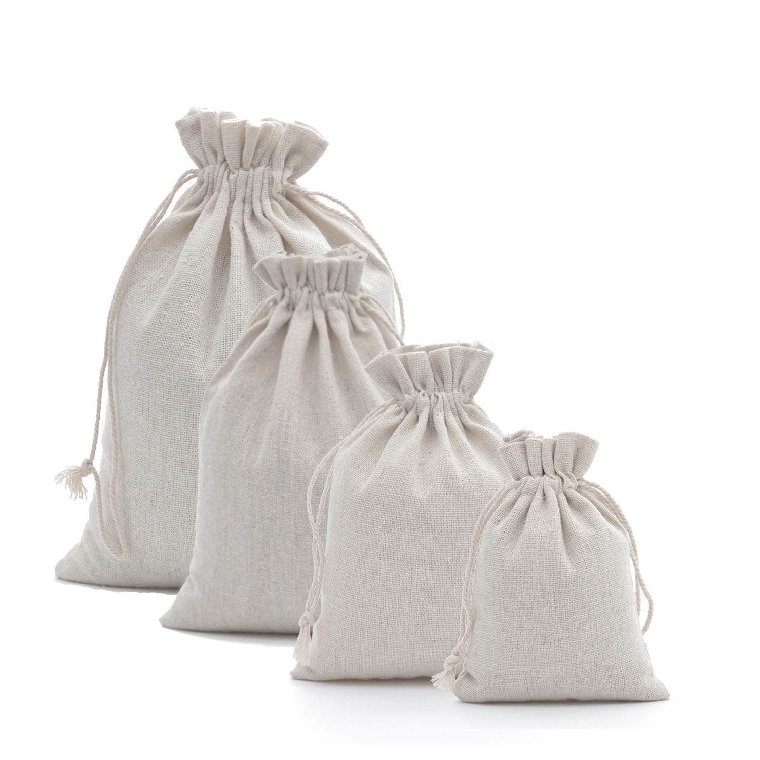 厂家直销空白束口棉布袋抽绳饰品工艺品茶叶包装抽绳礼品袋定做