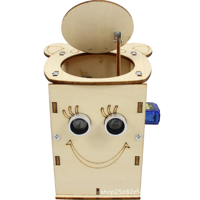 智能感应桶创客作品中学生手工科技小制作创意发明diy垃圾桶材料