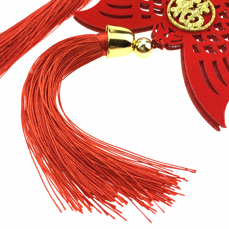 牛年无纺布中国结挂件新年毛毡布春节用品装饰过新年挂件创意礼品