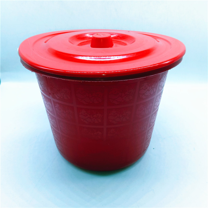 带盖红桶家用提水桶夜用尿桶两元店货源塑料制品