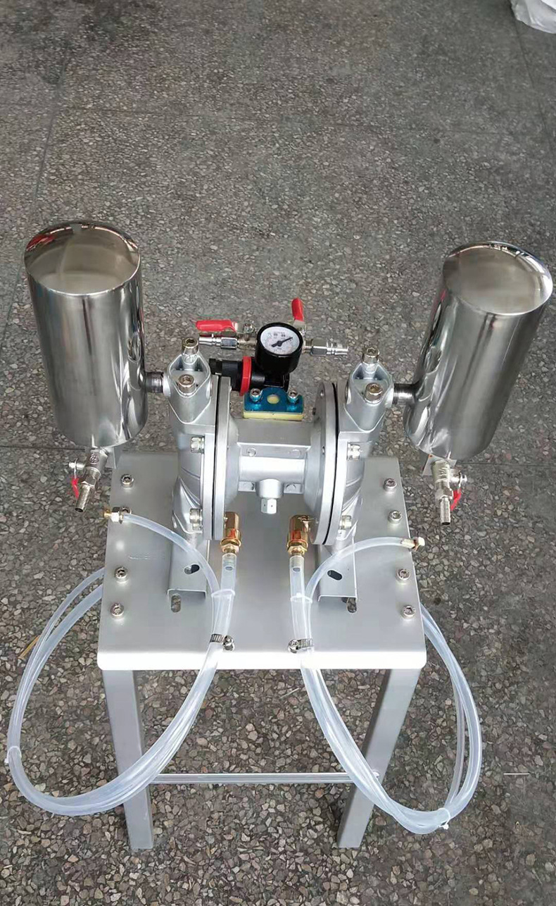 厂家直销双吸双出双色混合pe气动隔膜泵泵浦油漆泵双进双出喷漆泵