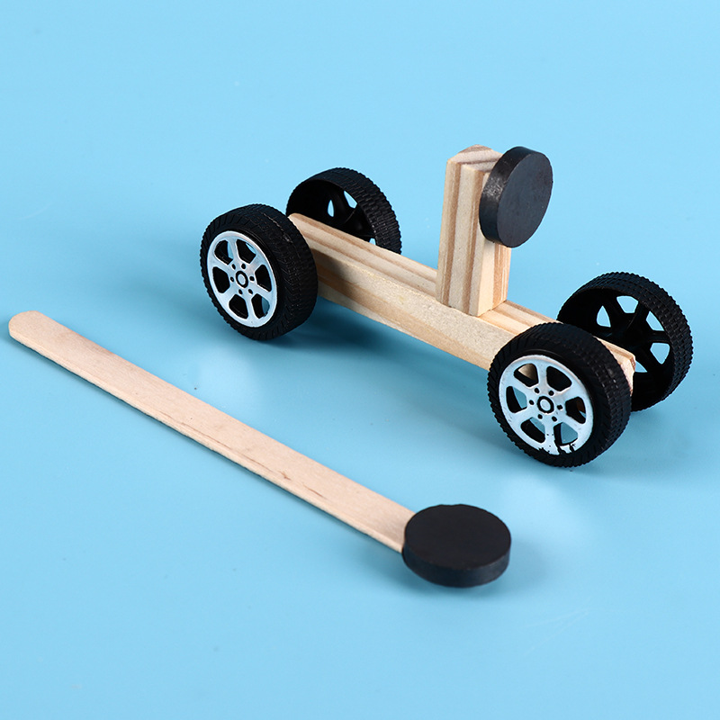 科技小制作幼儿童手工材料diy科学实验磁力小车斥力小车拼装小车