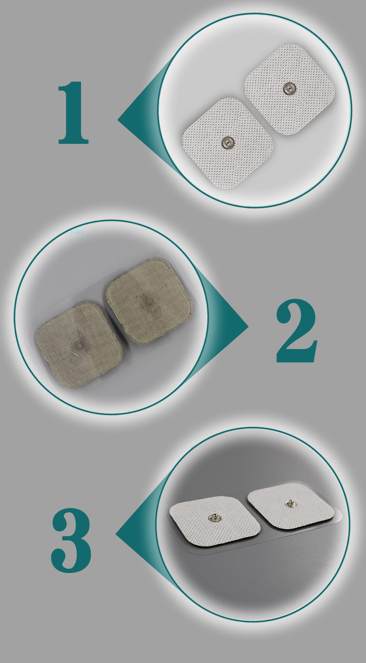 5*5cm工厂批发 银纤维 电极理疗按摩贴片 扣式电疗贴片 单片价