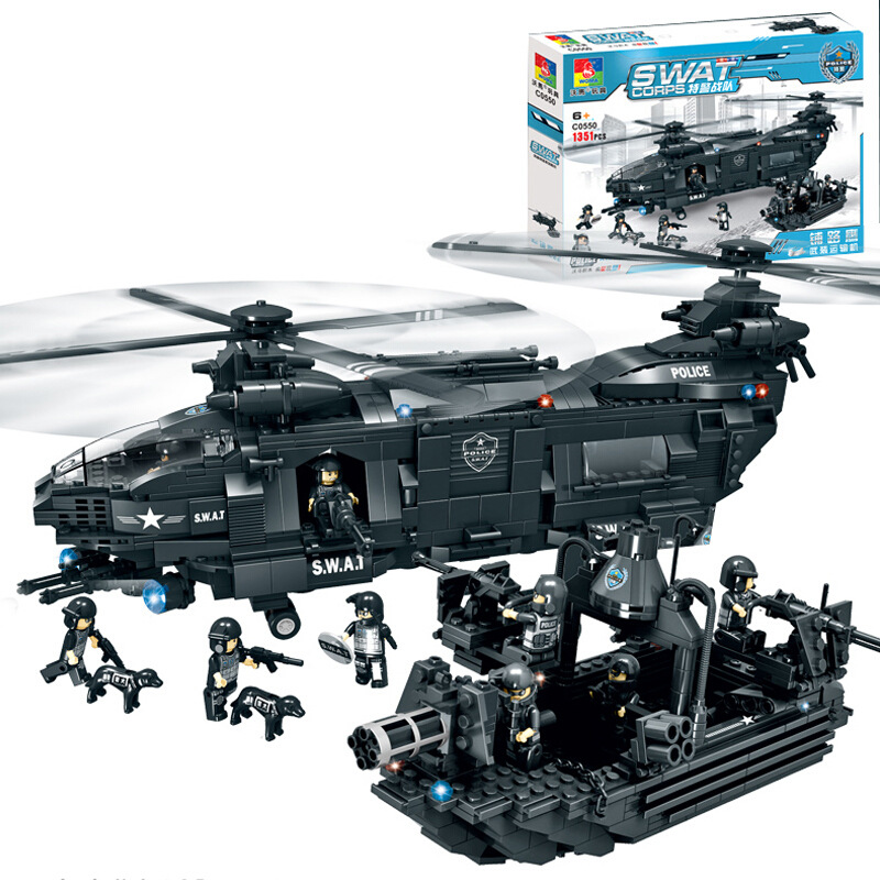 沃马新款军事系列拼装积木玩具 男孩生日礼物益智儿童3-7岁积木