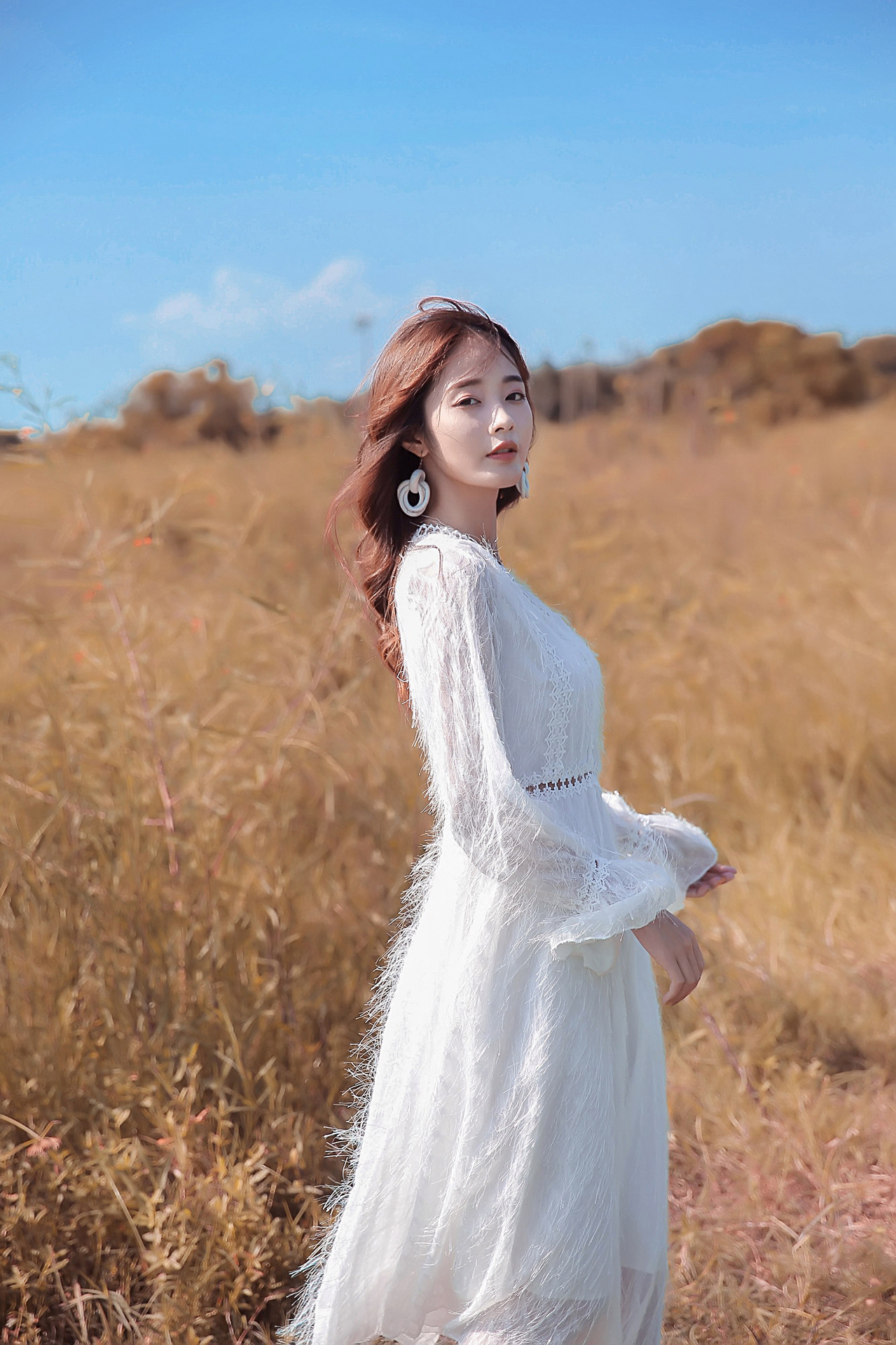 美美的夏夏 软绵仙女的重工连衣裙 流苏高腰敲显瘦仙气长裙