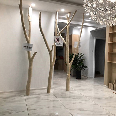 干树枝摆件装饰隔断造型树天然原木客厅树干干枝屏风枯木橱窗