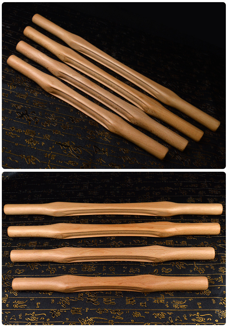 新款升级新生代擀筋刮痧棒 实木榉木养生馆省力快速出痧棍代加工