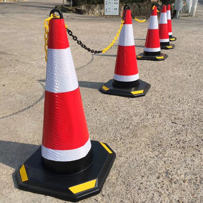 锥形标弹力桩请勿设施路锥圆锥橡胶警示柱公路交通分道反光立柱