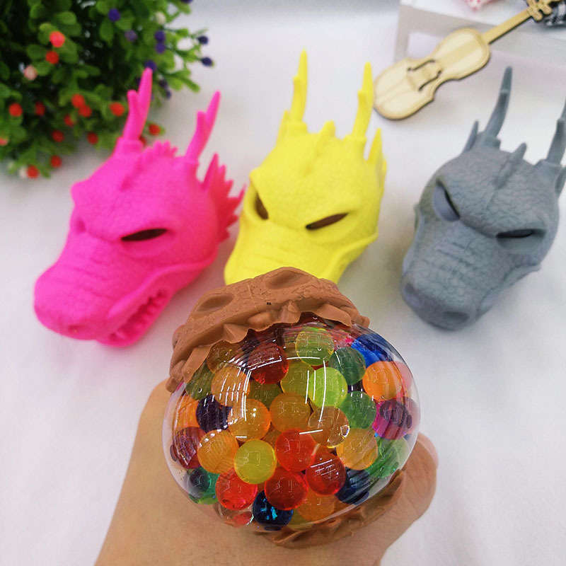 Creative Modeling Vent Ball Funny Ball Human Simulation Chinese Dragon Children Squeeze Vent Grape Ball