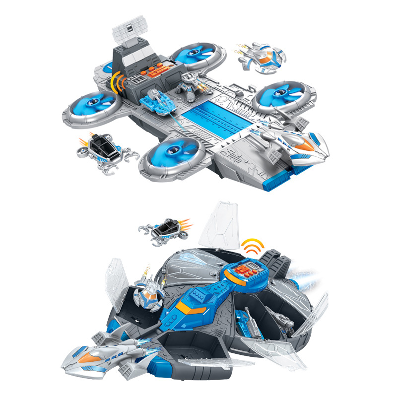 鹏乐宝太空系列战争宇宙星战舰飞船带6种音效航空模型儿童玩具